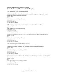 Finance Chapter 12 1 OBJ 3learning Outcome F30aacsb Analytical Thinking4 Case