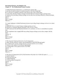International Business Chapter 19 1 Global Positioning Solutions Inc. is a Utah-based company