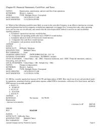 Finance Chapter 2 2 The current cash flow from existing assets is highly relevant