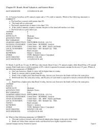 Finance Chapter 5 2 What is the yield to maturity on these bonds