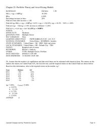 Finance Chapter 25 2 Securities And B percent Portfolio Security A deviation Portfolio