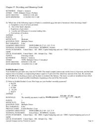 Finance Chapter 27 2 Providing And Obtaining Credit rationale Will Receive 12000