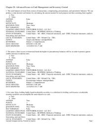 Finance Chapter 28 1 The cash balances of most firms consist of transactions