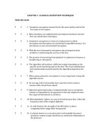 Chapter 3 1 English Language Streamings Transpositions Digrams Polyalphabetic Ciphers