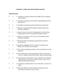 Chapter 9 1 Mathematical Attacks Timing Attacks Chosen Ciphertext Attacks