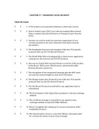 Chapter 17 1 Synchronous Diffiehellman 12 The Final Message Phase