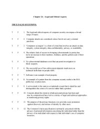 Chapter 24 1 The legal and ethical aspects of computer security