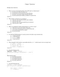 Chapter 07 Newesttestbank07 Precondviolatedexcepd Nullptrerroranswer A19 The Array Based Implementation