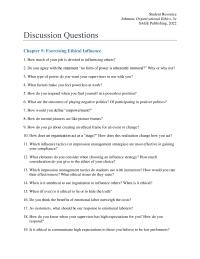 Business Ethics Chapter 05 Homework What Elements You Consider When Choosing Influence