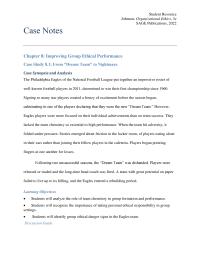 Business Ethics Chapter 08 Homework Members Gallagher’s Team Spoke Out Despite The