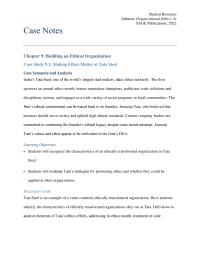 Business Ethics Chapter 09 Homework Student Resource Johnson Organizational Ethics Sage Publications