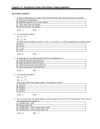 Chapter 13 1 12 Suppose You Intend Test The Claim