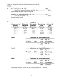 Accounting Chapter 6 Homework Reporting And Interpreting Sales Revenue Receivables