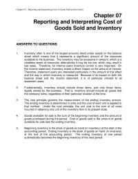 Accounting Chapter 7 Homework Inventory often is one of the largest amounts listed under&nbsp;