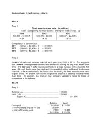 Accounting Chapter 8 Homework Solutions Set Exercises Libby