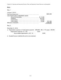 Accounting Chapter 8 Homework Goodwill has an indefinite life and is not amortized.