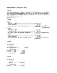 Accounting Chapter 10 Homework Discount Bonds Payable Xl L Bonds