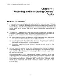 Accounting Chapter 11 Homework Decrease Market Value M1110 Retained Earnings Se