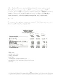 Accounting Chapter 10 Objective 1002 Prepare Report Showing Activity Variances level