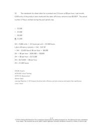 Accounting Chapter 11 The Standards For Direct Labor For