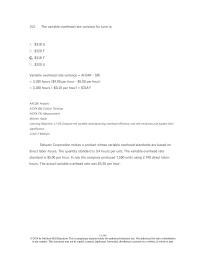 Accounting Chapter 11 The Variable Overhead Rate Variance For