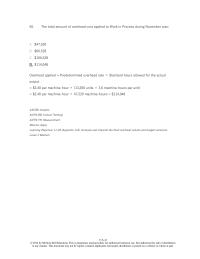 Accounting Chapter 11A The Total Amount Overhead Cost Applied