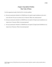 Finance Chapter 4 Homework What The Annual Payment Set Amortization Schedule
