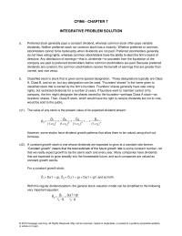 Finance Chapter 7 Homework Dividend Yield P N1 And The Expected
