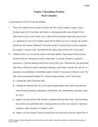 Finance Chapter 7 Homework Calculate The Value The Stock Today P0