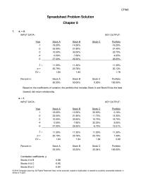 Finance Chapter 8 Homework Stock And Stock As Shown The Correlation