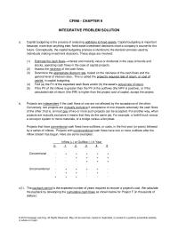 Finance Chapter 9 Homework Because Projects And Both Have Hurdle Rate