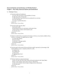 Chapter 1 1 Bank America d The Treasury e None The