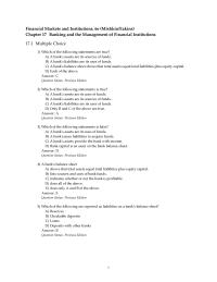 Chapter 17 1 The share of checkable deposits in total bank liabilities