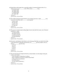 Chapter 18 2&nbsp;The traditional financial intermediation role of banking
