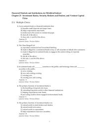 Chapter 23 1 An investment bank is a financial institution that