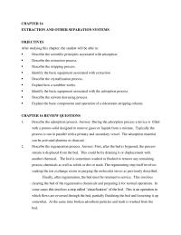Industrial Engineering Chapter 16 Homework Extraction And Other Separation Systems Objectives