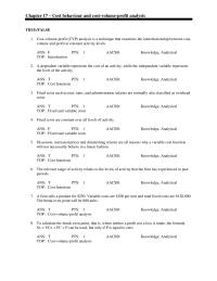 Chapter 17 1&nbsp;A dependent variable represents the cost of an activity