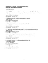 Finance Chapter 1 question Status Previous Edition learning Goal Learning Goal