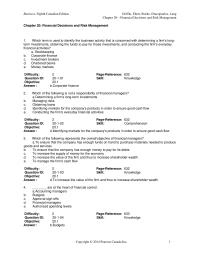 Chapter 20 1&nbsp;All of the following are responsibilities of the financial manager