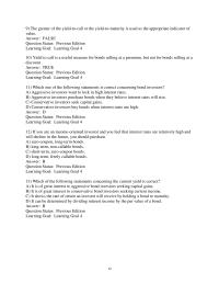 Finance Chapter 11 2 Yield to call is a useful measure for bonds selling