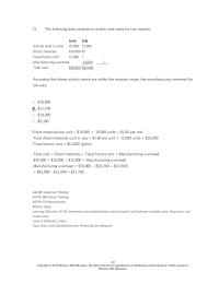Accounting Chapter 1 3 The Following Data Pertains Activity And