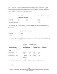 Accounting Chapter 3 11 Hypochondriac has decided to switch to an activity based costing