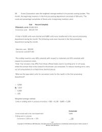 Accounting Chapter 4 4 Evans Corporation Uses The Weighted average Method