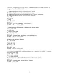 Finance Chapter 6 2 C key words Beta Security Market Line Portfolio Required