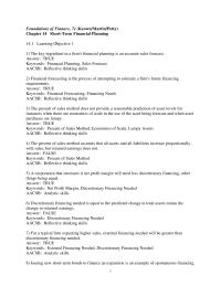 Finance Chapter 14 1 B keywords Pro Forma Financial Statements Reflective Thinking