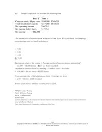 Accounting Chapter 13 5 Tempel Corporation Has Provided The Following