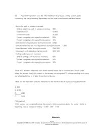 Accounting Chapter 4s 6 Pushkin Corporation Uses The Fifo Method