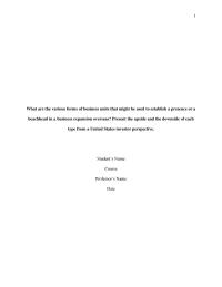 What are the various forms of business