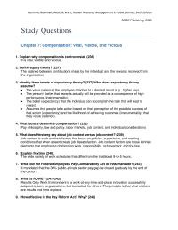 Human Resources Chapter 7 1 Under What Conditions Does Pay For