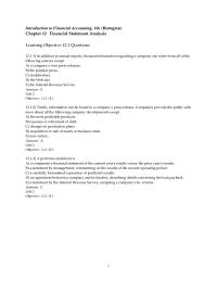 Chapter 12 1 trend analysis and common-size financial statements are important&nbsp;